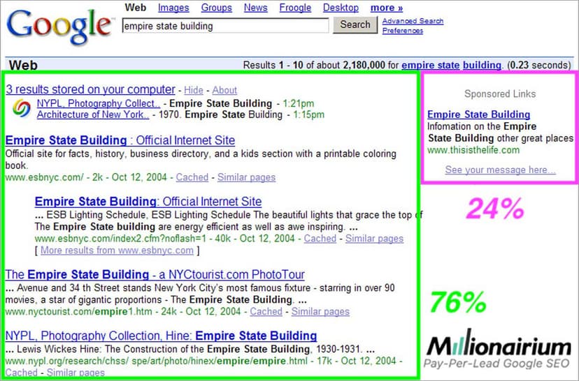 Google Search Results 2003