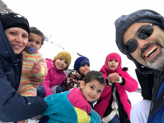 Ali Husayni and his family